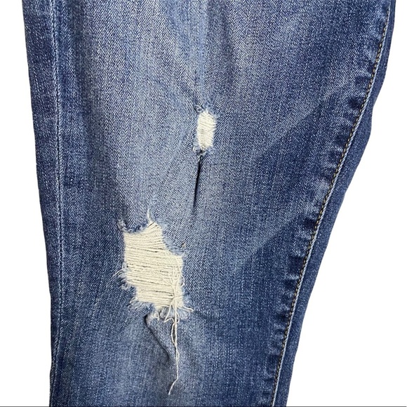 7 For All Mankind The High Waist Ankle Skinny Distresssed Raw Hem Jeans 29 - Picture 8 of 16